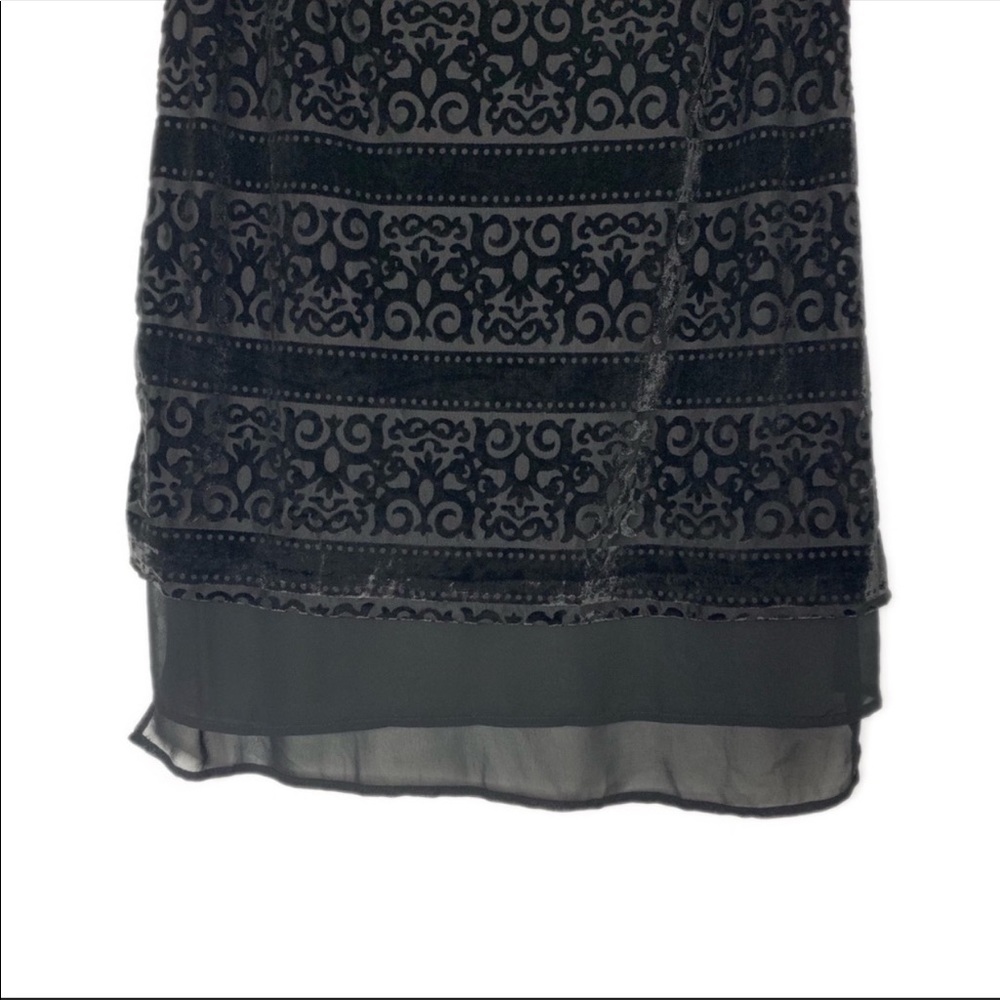 Astr Black Velvet Dress with Sheer Details - Picture 3 of 6